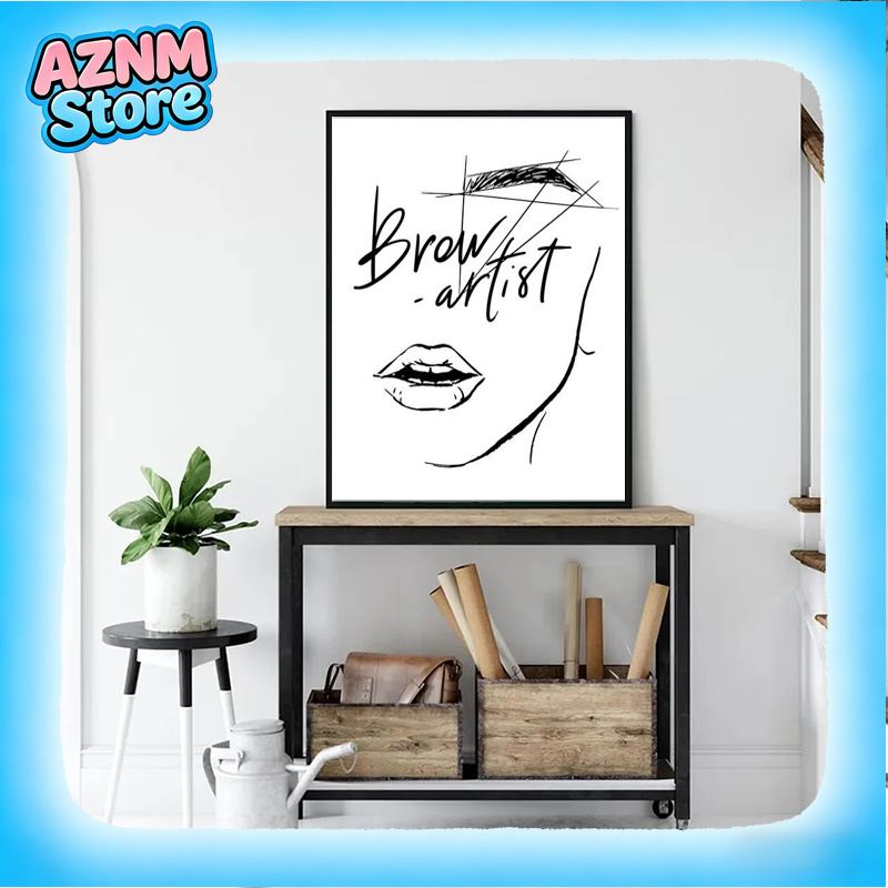 Makeup Is Beauty Quotes - โปสเตอร์แฟชั่นแต่งหน้าปี 2026 ภาพผู้หญิงสวยเซ็กซี่ คำคมตกแต่งผนัง สไตล์นอร์ดิก ขนตา