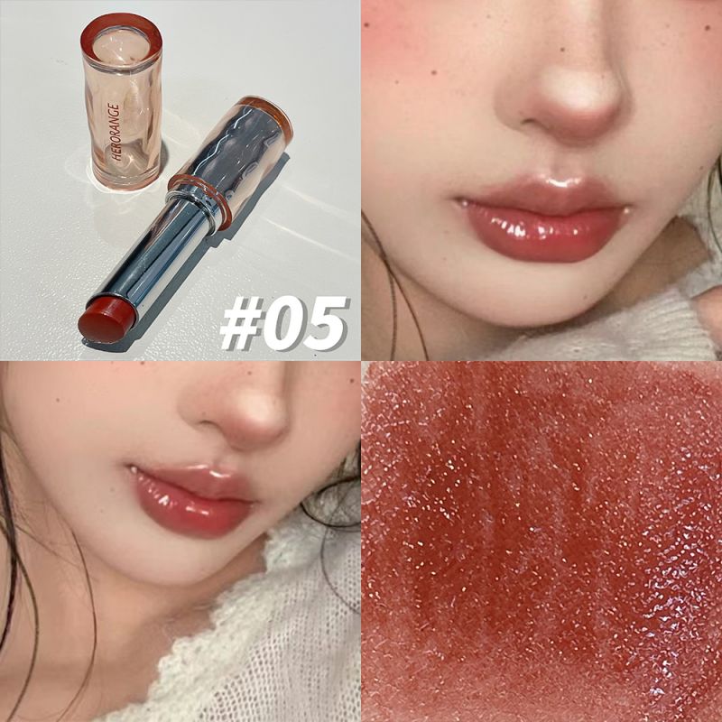 Beauty Makeup Websites - HERORANGE ลิปสติกเนื้อบางเบา ละเอียดอ่อนและสวยงาม แต่งหน้าแบบบาง ลิปกลอส ให้ความชุ่มชื้นยาวนานไม่ซีดจาง