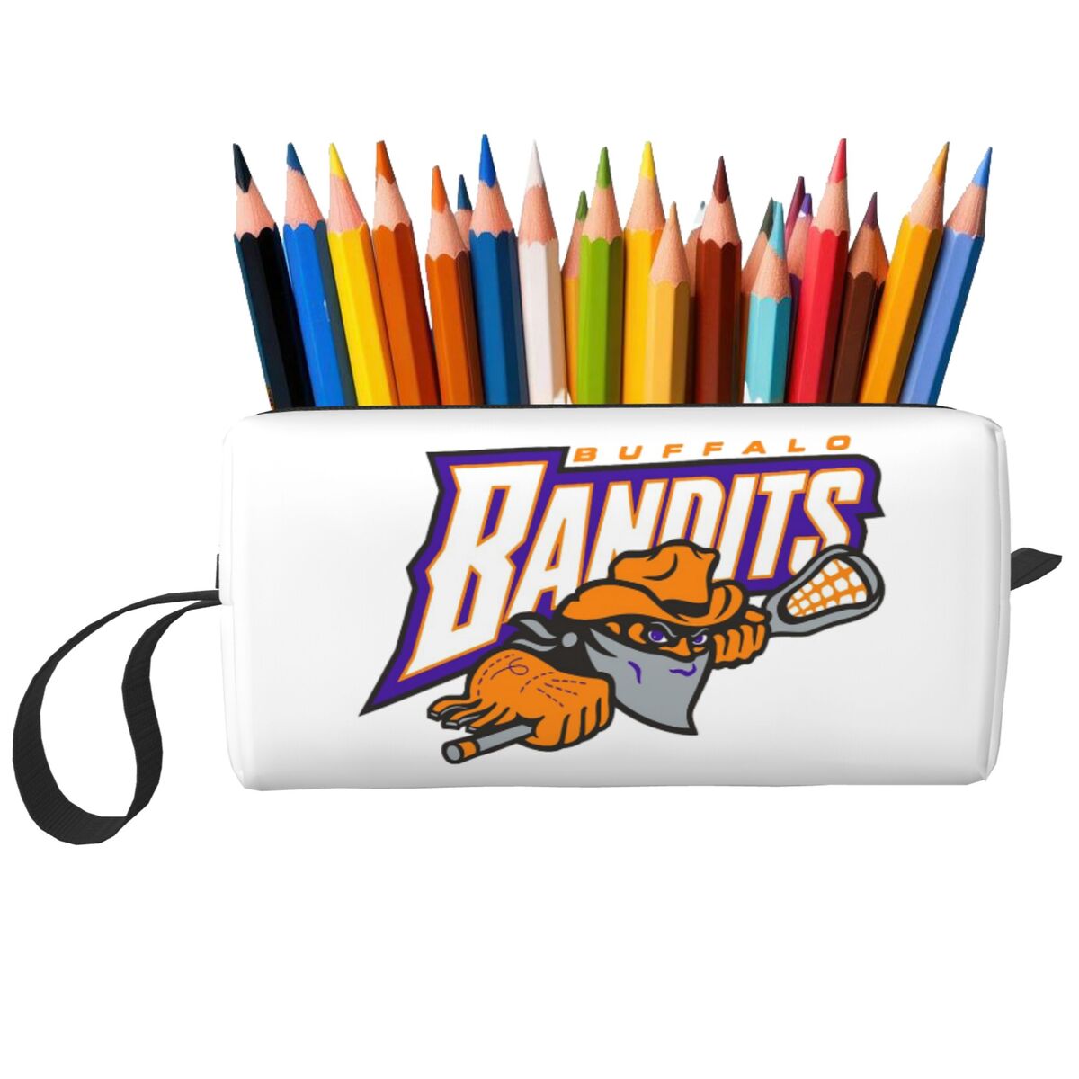 Beauty Makeup Logo Design - กระเป๋าใส่เครื่องสำอางลายโลโก้ Buffalo Bandits กระเป๋าใส่เครื่องสำอางสำหรับผู้หญิง กระเป๋าใส่เครื่องสำอางสำหรับเดินทาง กระเป๋าใส่ดินสอ