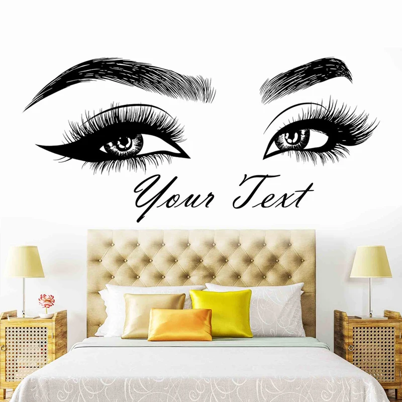 Makeup Is Beauty Quotes - ขนตาคิ้วสติกเกอร์ไวนิล Beauty Salon Wall Decal,ส่วนบุคคลข้อความ,คิ้ว,Eye Quote,