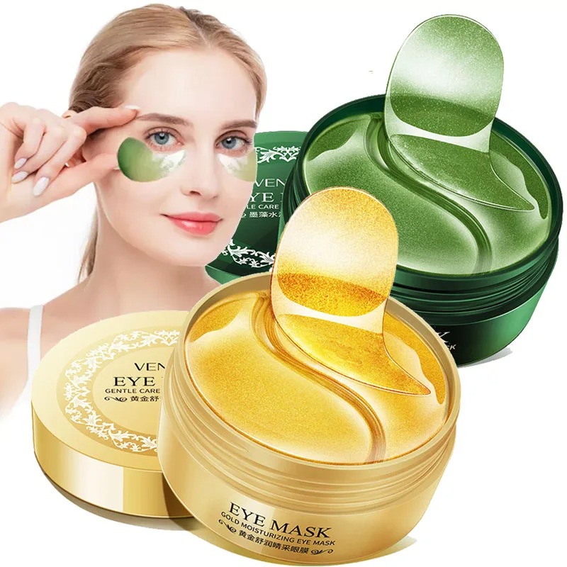 Collagen Eye Patch - แผ่นมาส์กใต้ตาสาหร่ายทองคำ คอลลาเจน 60 ชิ้น/กล่อง ลดรอยคล้ำใต้ตา ลดถุงใต้ตา