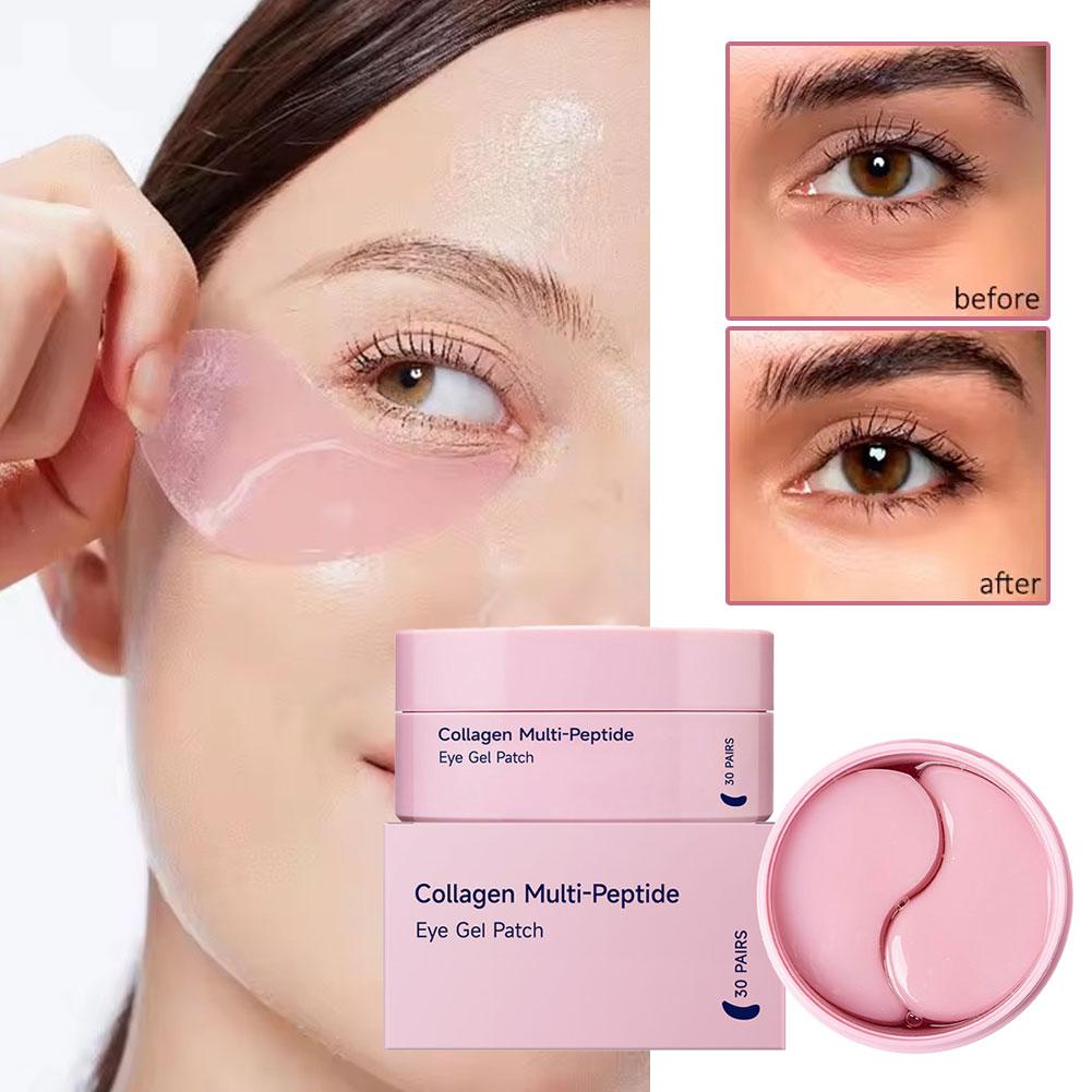 Collagen Eye Patch - แผ่นมาส์กใต้ตาคอลลาเจนมัลติเปปไทด์ สำหรับอาการบวมใต้ตา รอยคล้ำ และริ้วรอย ช่วยเพิ่มความกระจ่างใสและความชุ่มชื้น 30