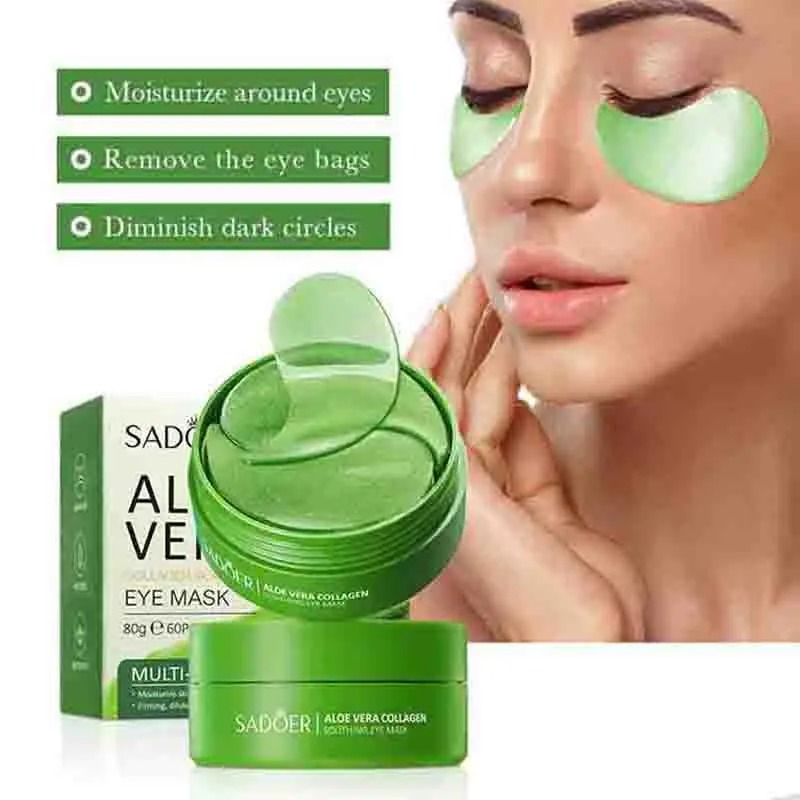 Collagen Eye Patch - 60pcs Aloe Vera Collagen Eye Mask