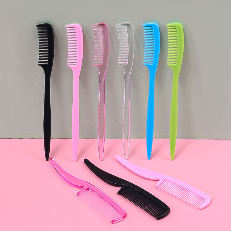 Beauty Makeup Tools Set - ชุดหวีคิ้วขนาดเล็กหลากสี 25 ชิ้น หวีพลาสติกแบบพกพา ซี่ละเอียด หวีคิ้วสองด้าน