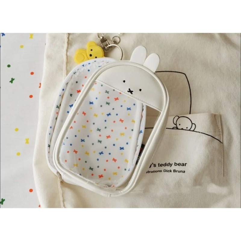 Beauty Makeup Edit - กระเป๋าเก็บของลายการ์ตูน Miffy กระต่ายน่ารักแบบใส ดีไซน์สวยงาม ใช้เป็นกระเป๋าเครื่องสำอางได้ เหมาะเป็นของขวัญสำหรับเด็กผู้หญิง