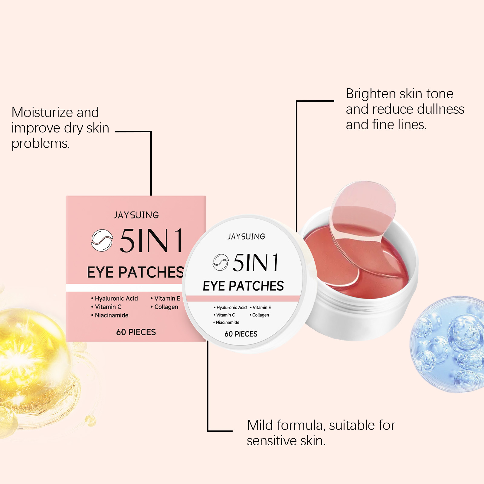 เจย์ซูอิง แผ่นมาส์กใต้ตา 5-in- - Collagen Eye Patch บทวิจารณ์และราคา