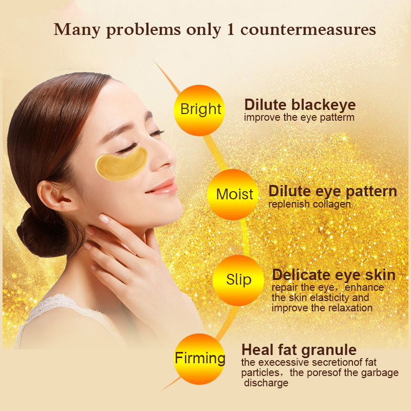 10/20pcs Golden Crystal Collag - Collagen Eye Patch บทวิจารณ์และราคา