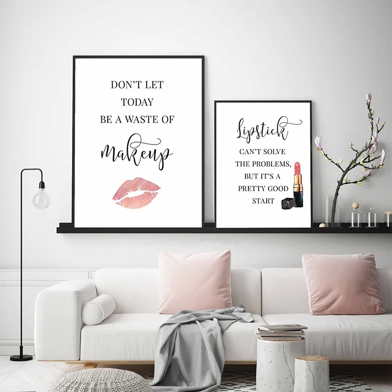 แต่งหน้าคําคมโปสเตอร์Eyelashคิ - Makeup Is Beauty Quotes บทวิจารณ์และราคา