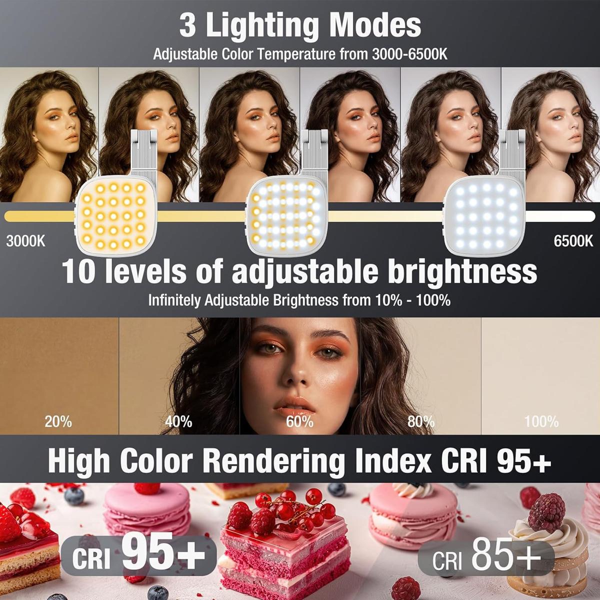 พับได้หรี่แสงเติมไฟไร้สายแบบพก - Led Ring Light บทวิจารณ์และราคา