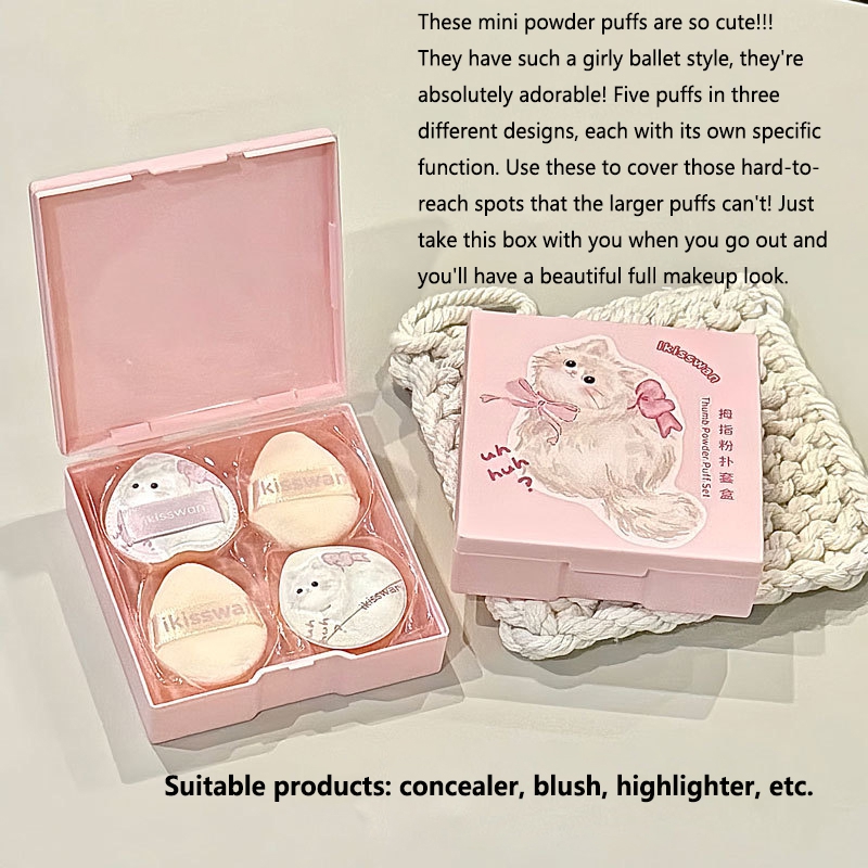 ชุดพัฟนิ้วมินิ 5 ชิ้น น่ารัก พ - Beauty Makeup Tools Set บทวิจารณ์และราคา