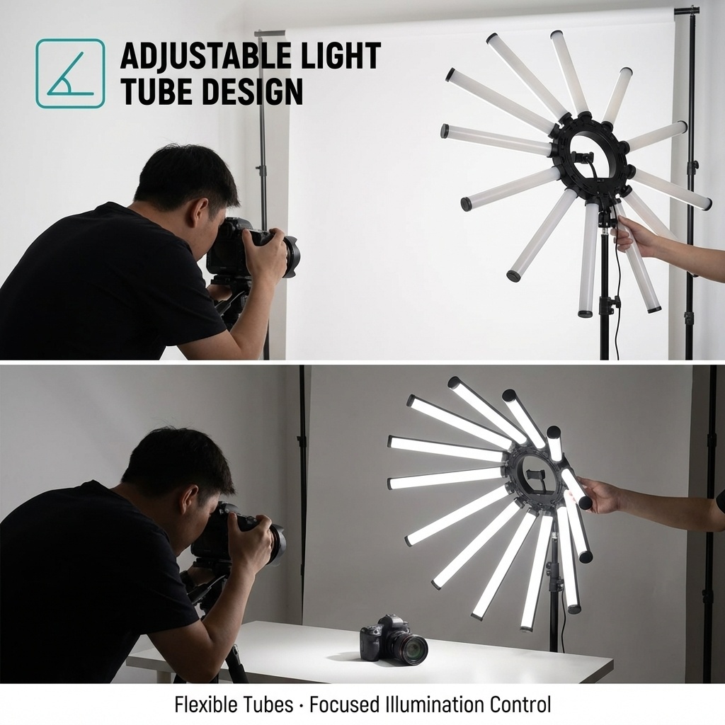 ชุดไฟถ่ายภาพแบบหลายหลอด 12 แขน - Led Ring Light บทวิจารณ์และราคา