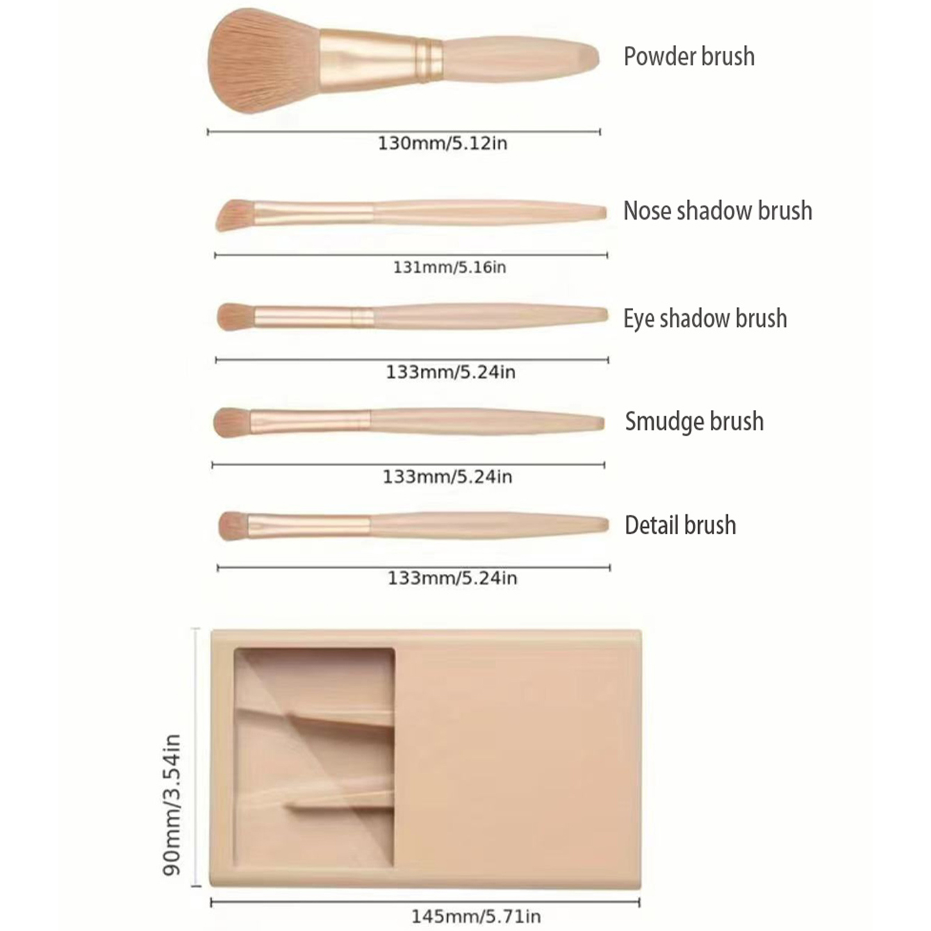 ชุดแปรงเครื่องสําอาง 5 ชิ้นพร้ - Beauty Makeup Tools Set บทวิจารณ์และราคา