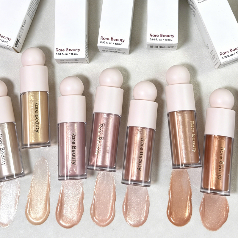 บลัชออนเนื้อครีมเปลี่ยนเป็นแป้ - Rare Beauty Makeup Highlighter บทวิจารณ์และราคา