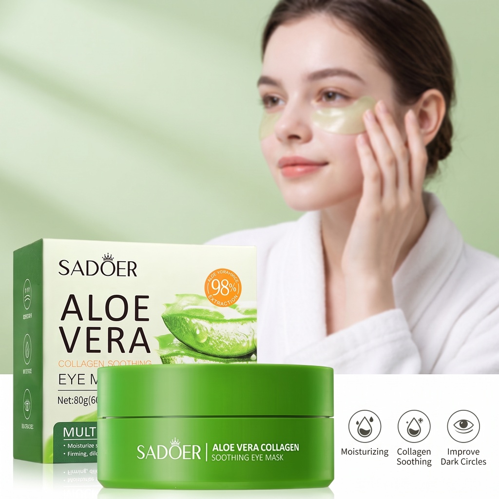 60 ชิ้น อโลเวร่า คอลลาเจน อาย  - Collagen Eye Patch บทวิจารณ์และราคา